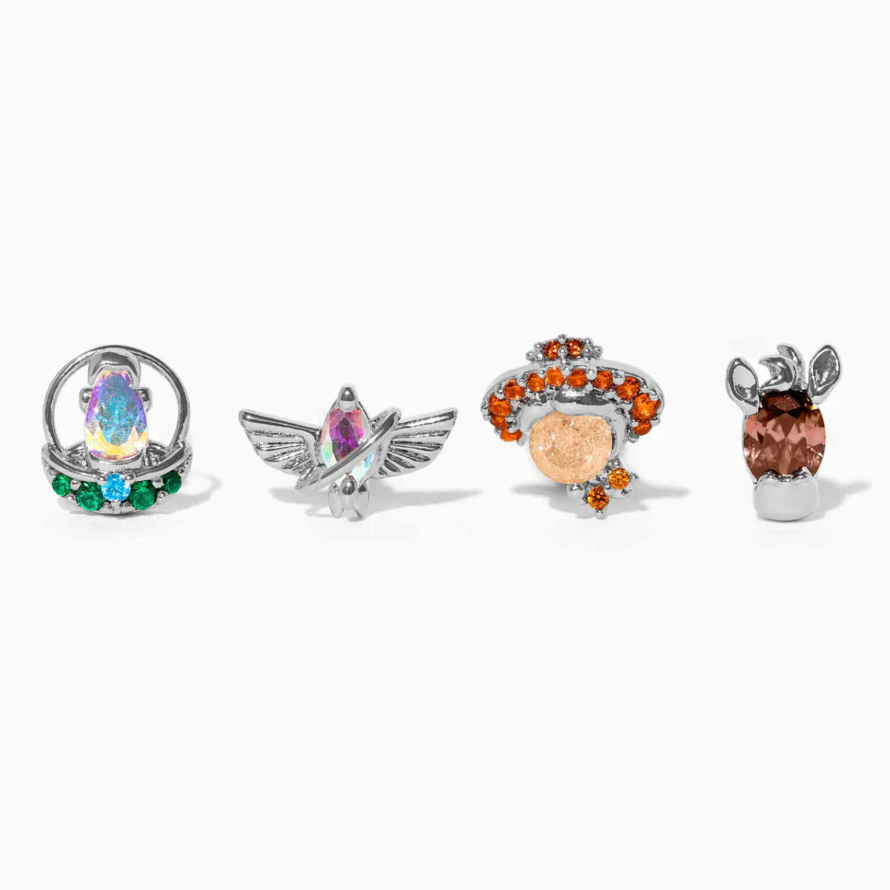 Wholesale Cartoon Cute Zircon Copper Plated 18K Gold Earrings ACC-ES-Xiny008