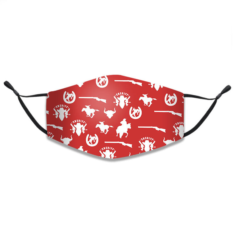 Wholesale Christmas Three-layer Cotton Mask Western Style Christmas Adult Dustproof Warm Breathable Mask ACC-MK-HY001