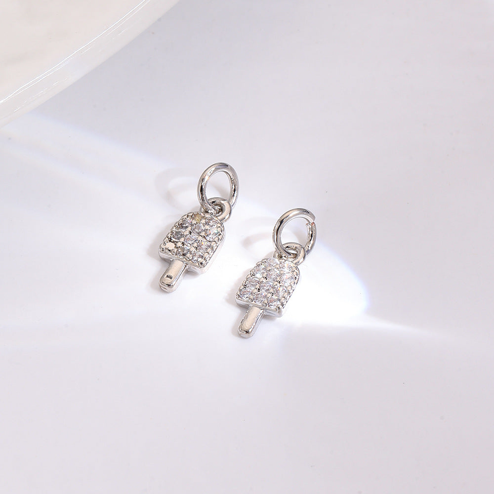 Wholesale Bone Angel Wings Heart Ice Cream Pendant