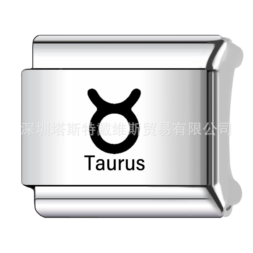 Wholesale 9mm Italian Charm Starter Bracelets DIY square Single Section Creative Stainless Steel Composable Bracelet