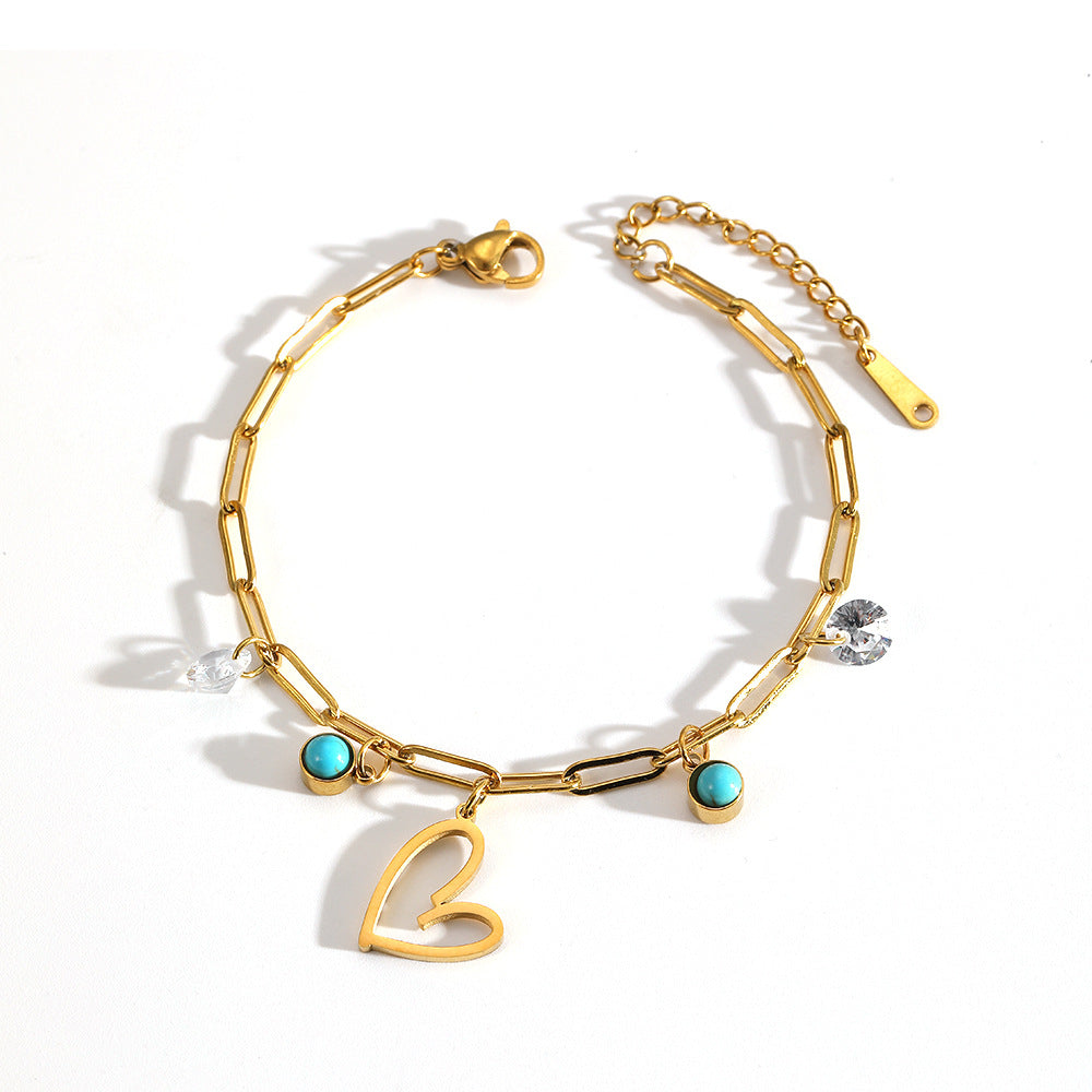 Wholesale Titanium Steel Bracelets Heart Bracelets