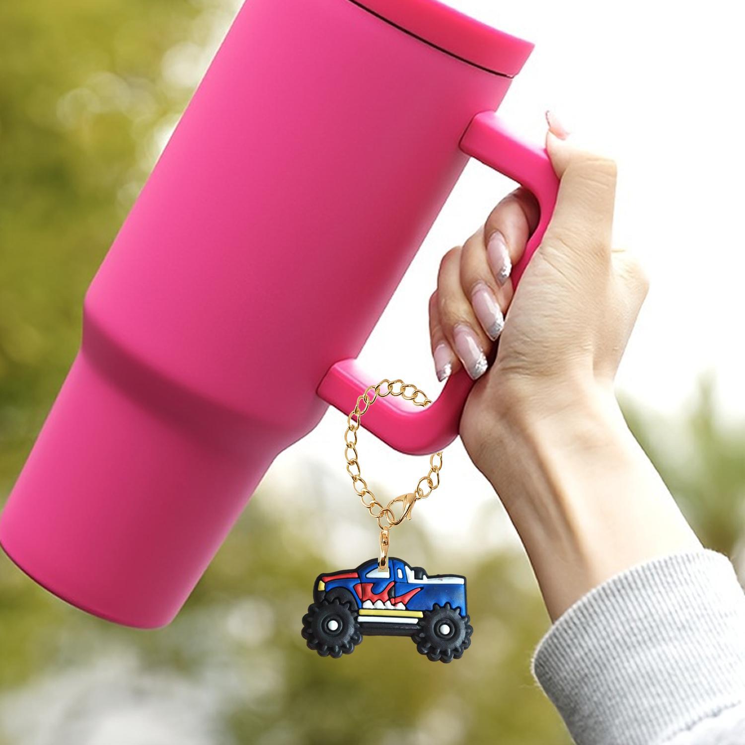 Wholesale Cartoon Truck Soft Rubber Hanging Chain Cup Accessories Chain ACC-CA-XieJi011