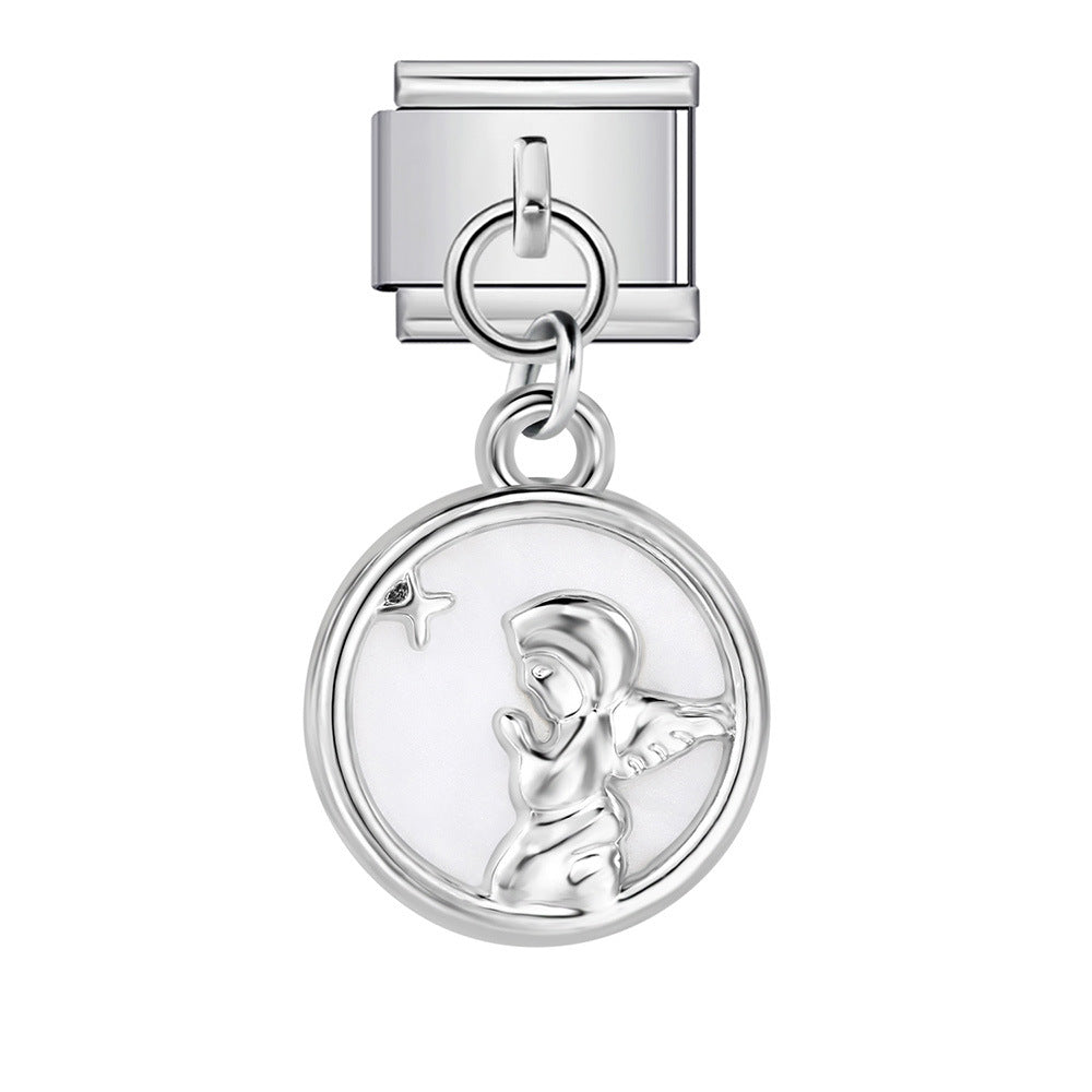 Wholesale   Italian Charm Bracelet 9mm DIY Single Hook Creative Stainless Steel Composable Bracelet