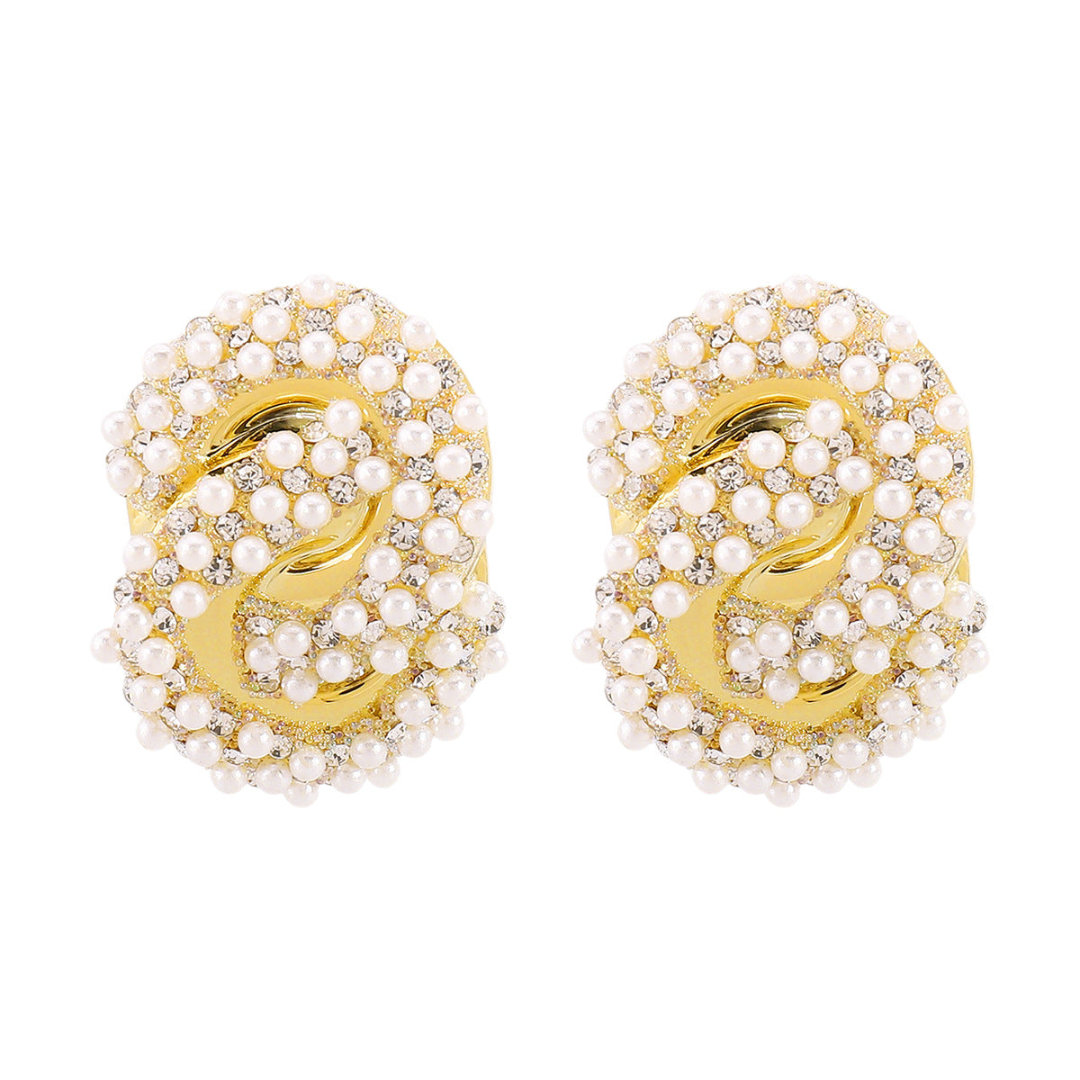 Wholesale geometric pearl earrings cold style simple versatile retro temperament earrings