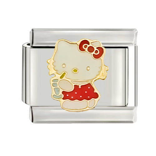 Wholesale Italian Charm Starter Bracelets DIY square Single Section Creative Stainless Steel Composable Bracelet