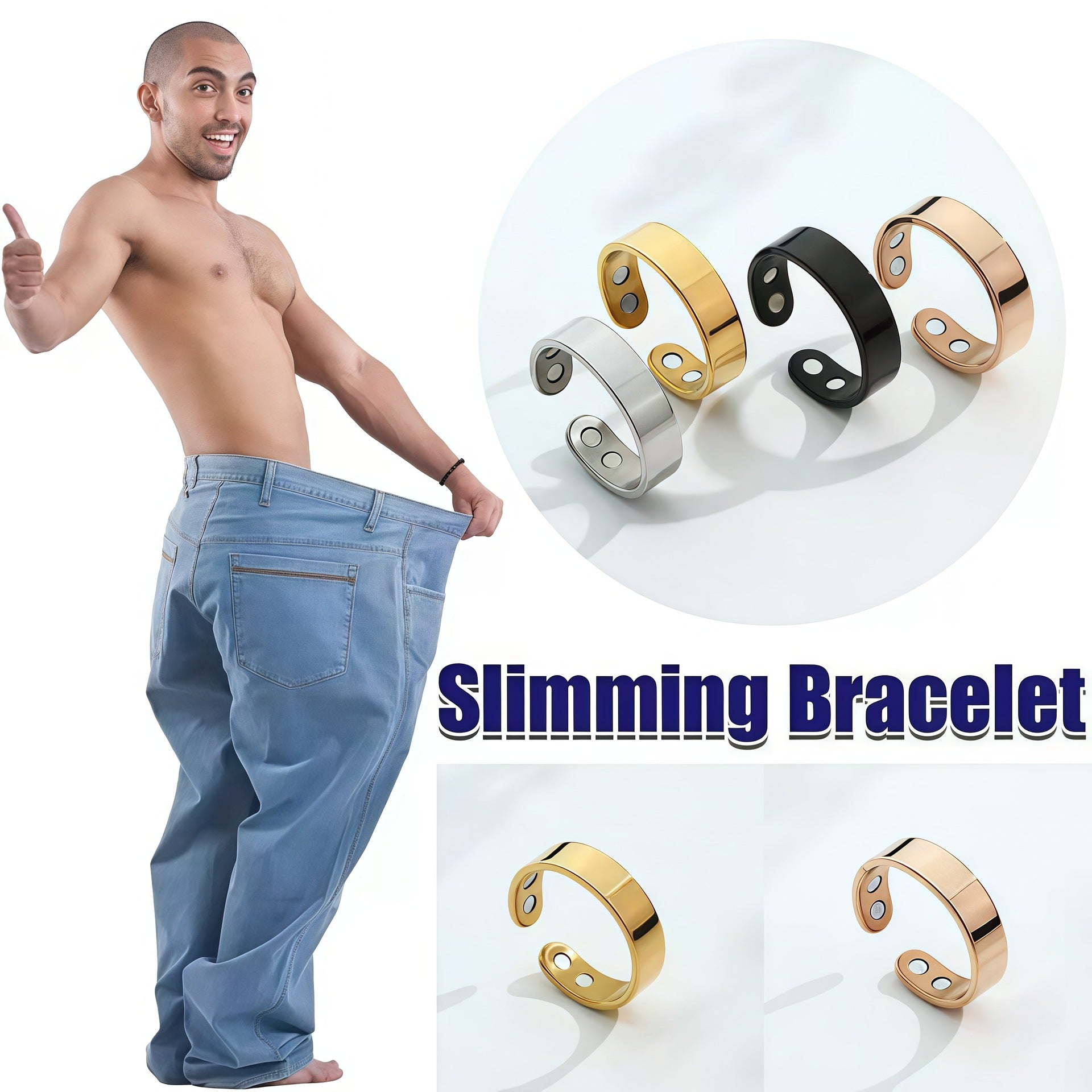 Wholesale Star and Moon Magnetic Ring Stainless Steel Gold Plated Fashion Accessory for Resale