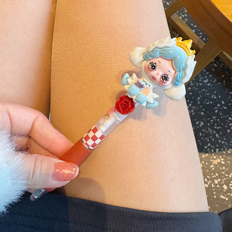 Wholesale Three-dimensional ballpoint pen  cute little girl press pen
