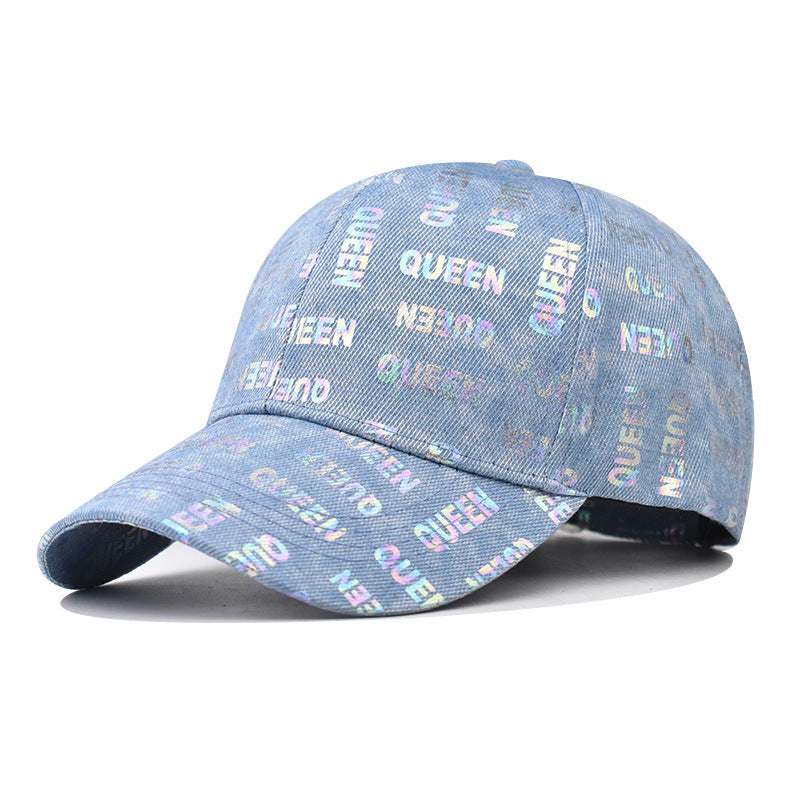 Wholesale Queen Polka Dot Denim Baseball Cap Trendy Summer Sun Protection Adjustable Hat