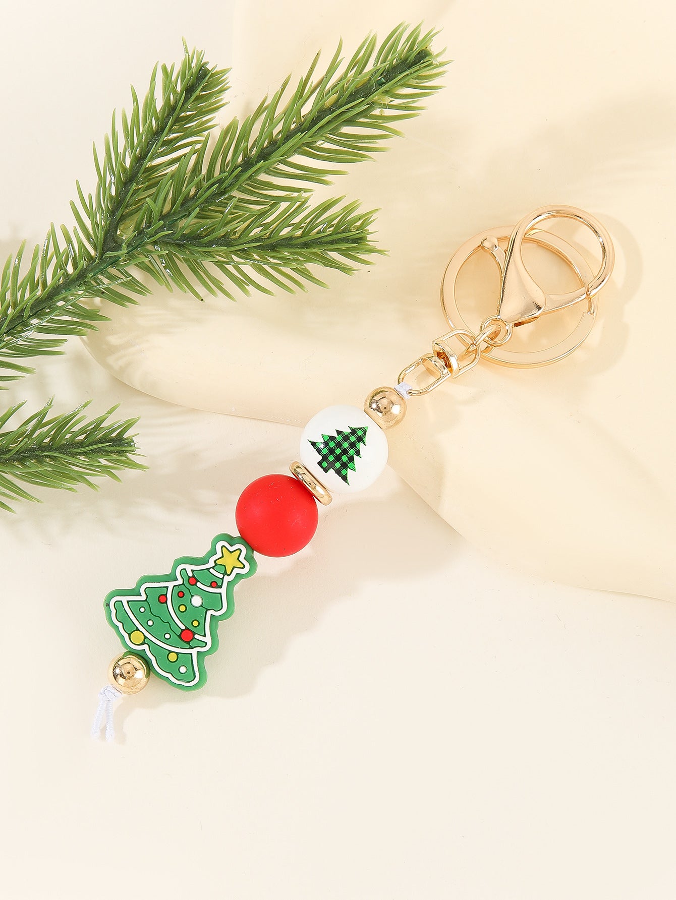 Wholesale Christmas  Silicone Beads Pendant Bracelet  Bag Keychain