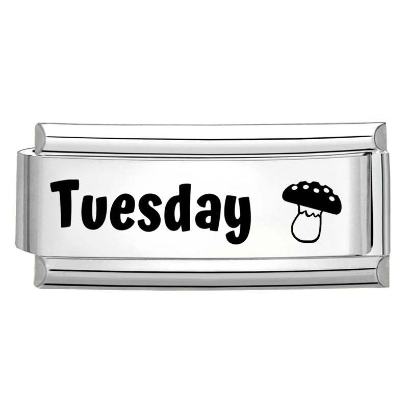 Wholesale Italian Calendar-Themed DIY Modular Bracelet Black White Stainless Steel for Jewelry Accessory Everyday Wear