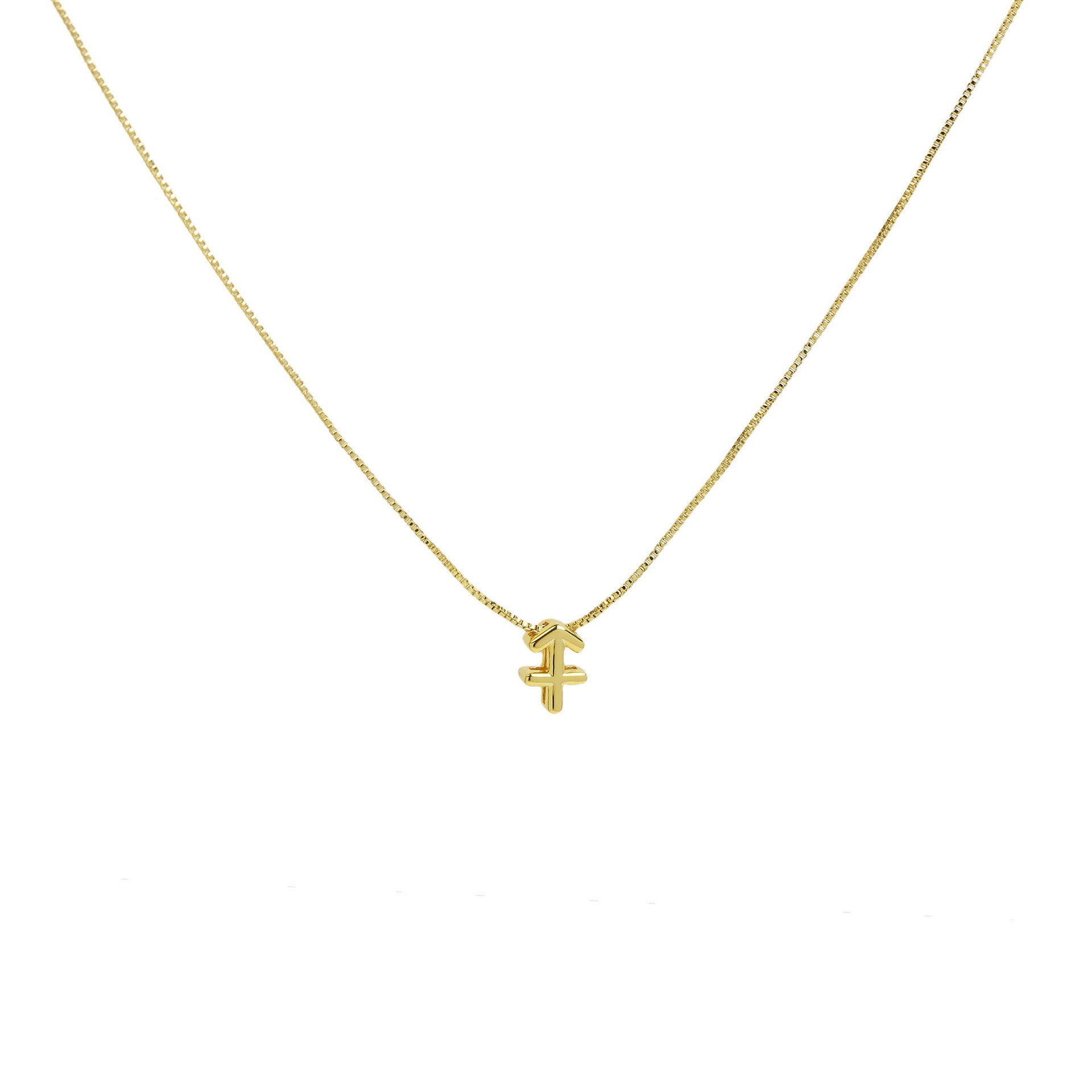 Wholesale 18k Color-preserving Brass Polished Small Bubble December 12 Constellation Pendant Choker Necklaces ACC-NE-BaiYi003