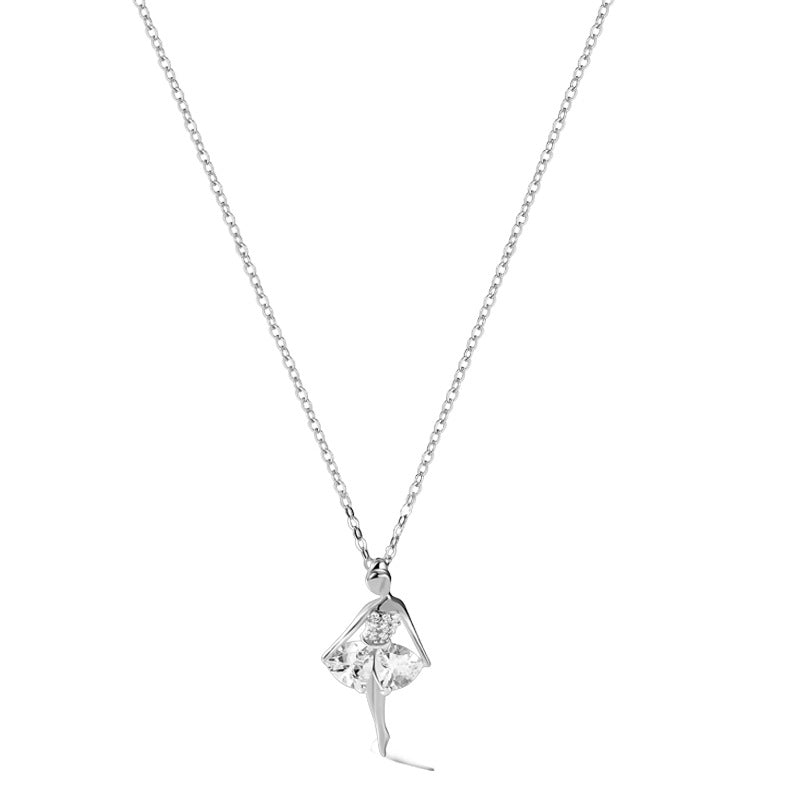 Wholesale 925 Sterling Silver Ballerina Necklace ACC-NE-XJF001