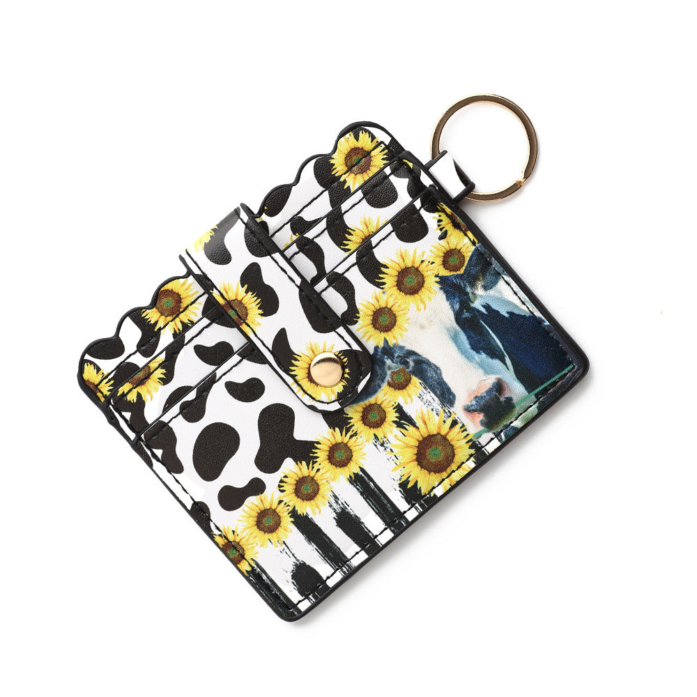 Wholesale Pu LeatherMultiple Card Slots Wristlet Keychain