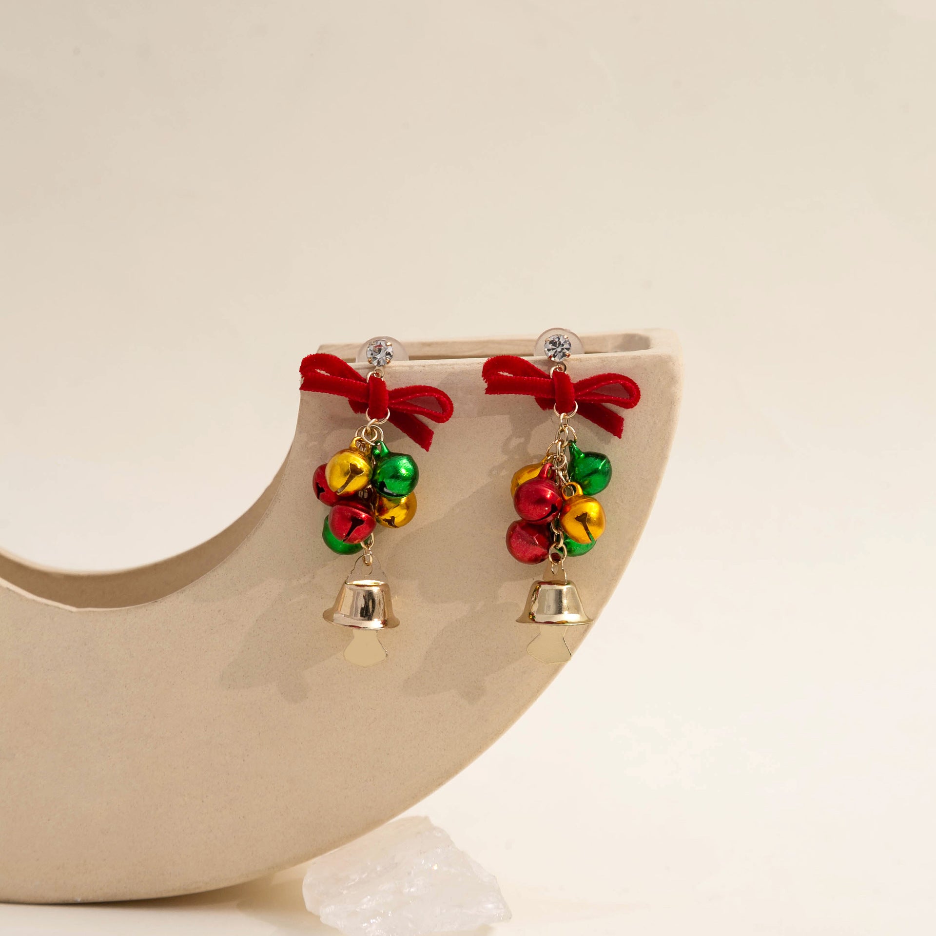 Wholesale Christmas Colorful Bell Tassel Earrings ACC-ES-MDD073