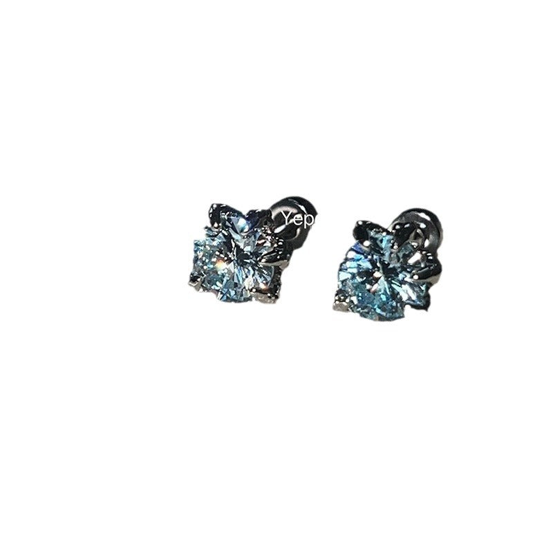 Wholesale  Water Blue Dragon Claw Ear Bone Nail Titanium Steel  Earrings