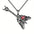 Wholesale music guitar pendant disco diamond-studded ribs love  necklace