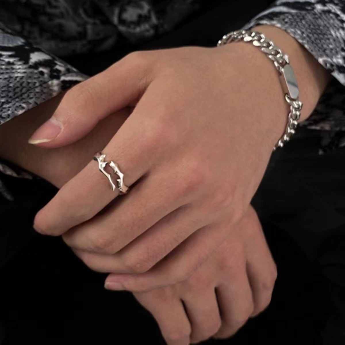 Wholesale Irregular Ring Fashion Original Couple Ring