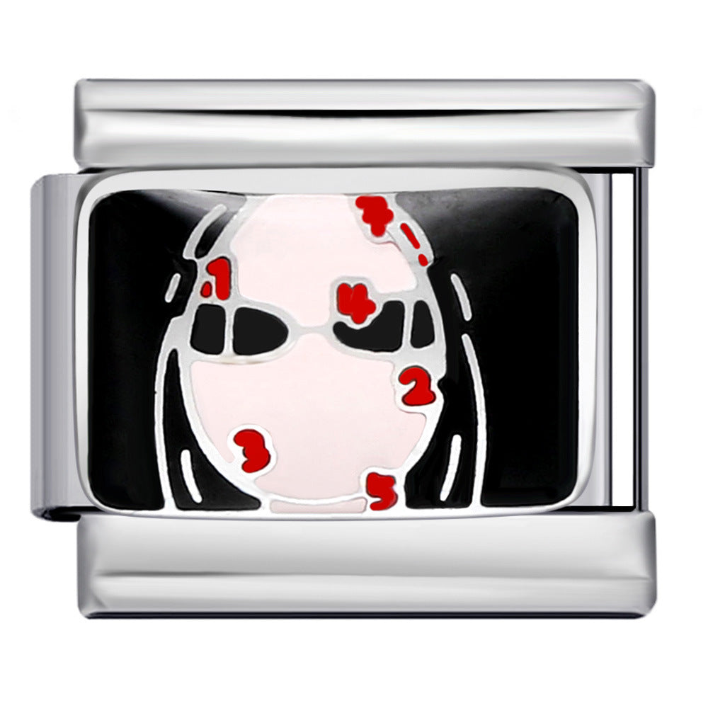 Wholesale 2pcs/pack  Italian Charm Bracelet 9mm DIY Splicing Creative Pattern Stainless Steel Composable Bracelet