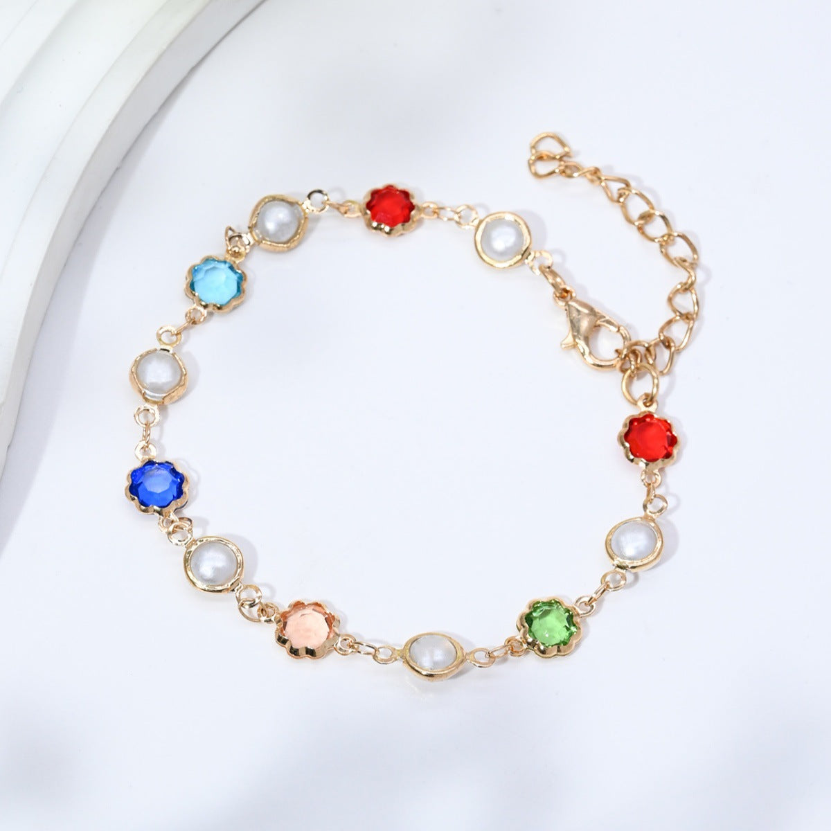 Wholesale Heart-shaped butterfly and flower bracelet