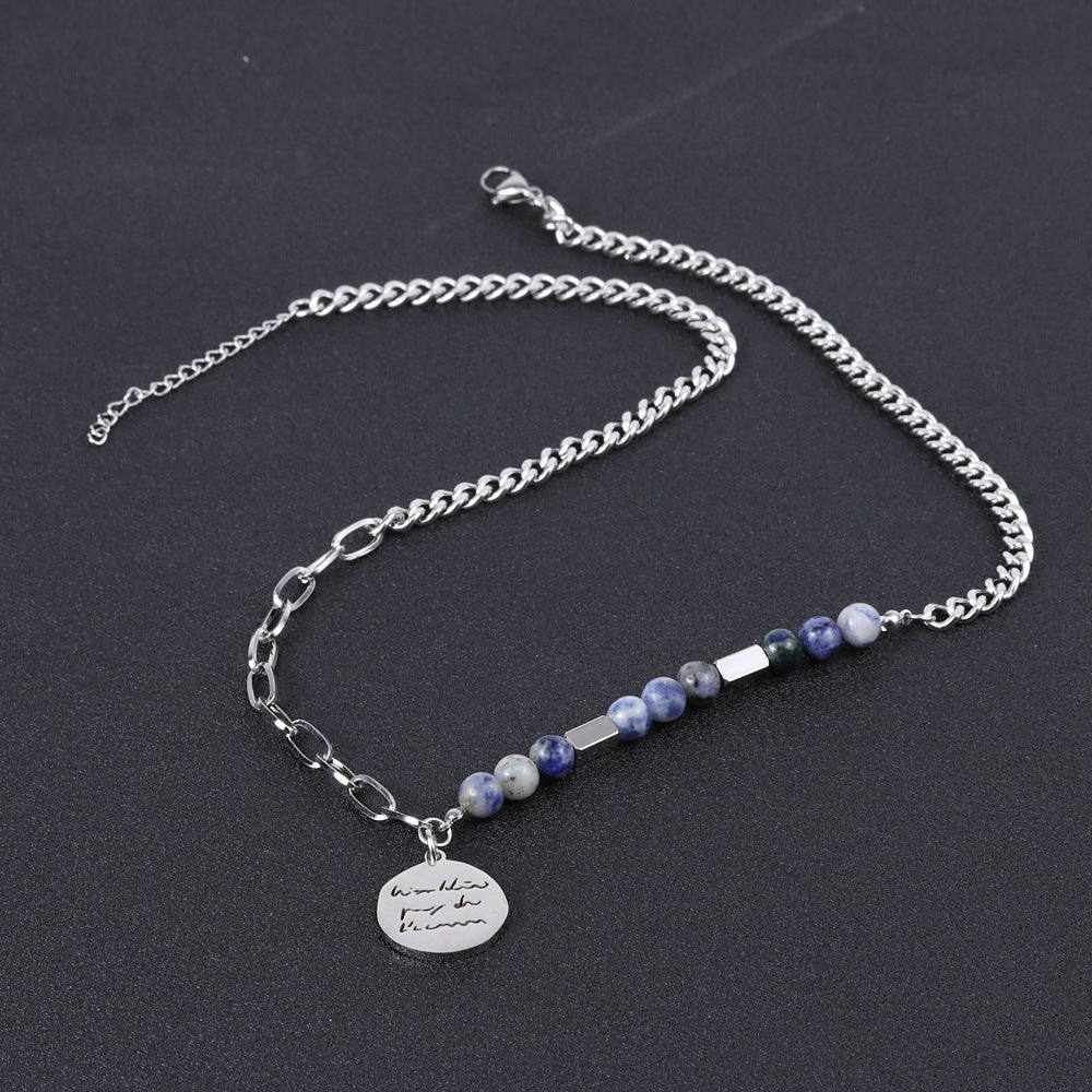 Wholesale  titanium steel necklace men' s Cuban chain