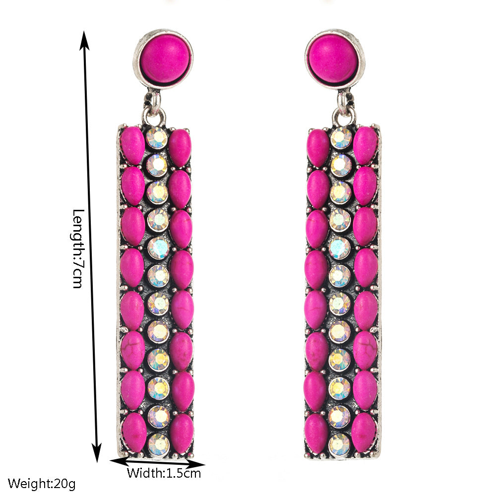 Wholesale long alloy earrings