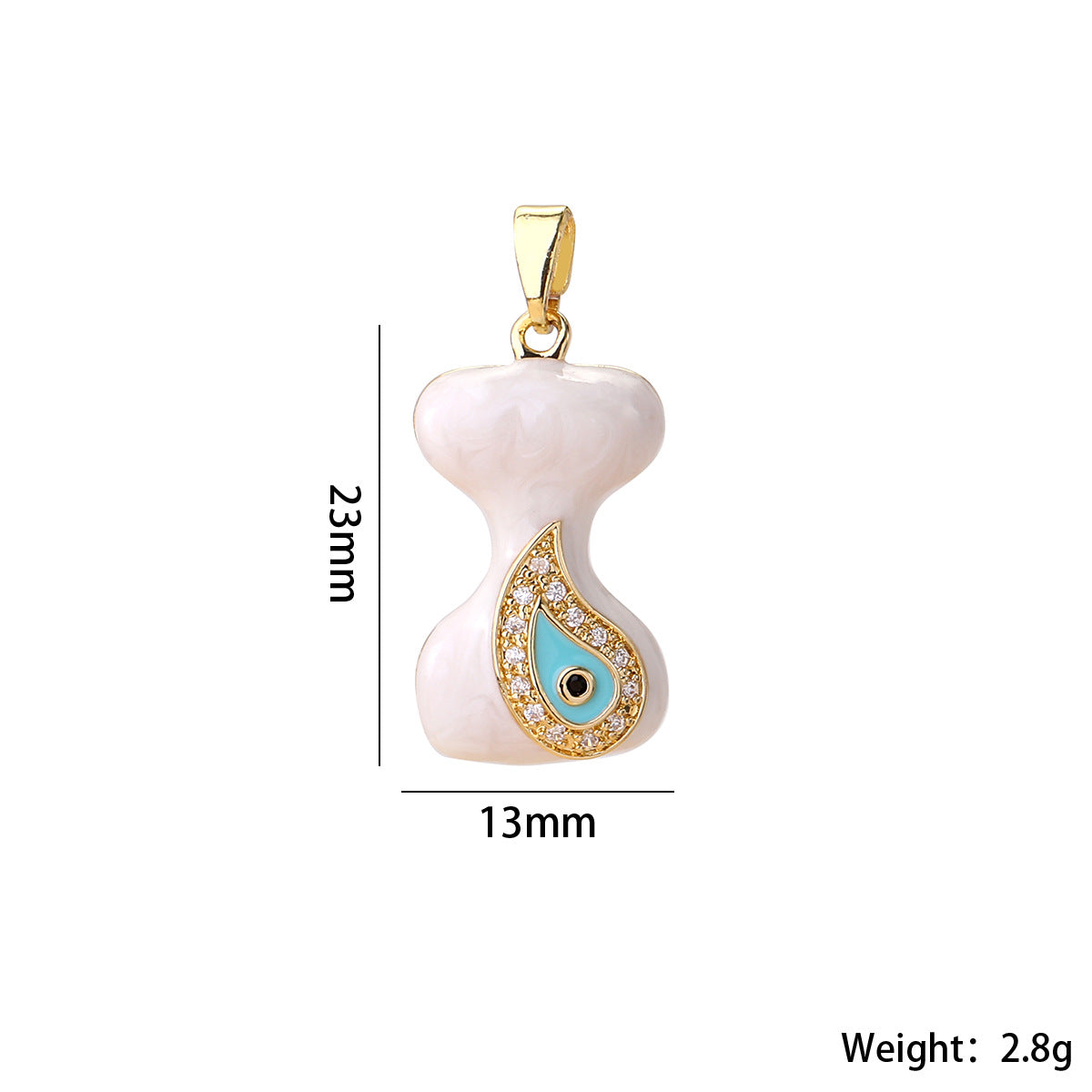 Wholesale Evil Eye Letter Pendant 16K Gold Plated Copper With Zircon Fashion Decorative Accessory DIY Jewelry Charm Boutique Gift Resale