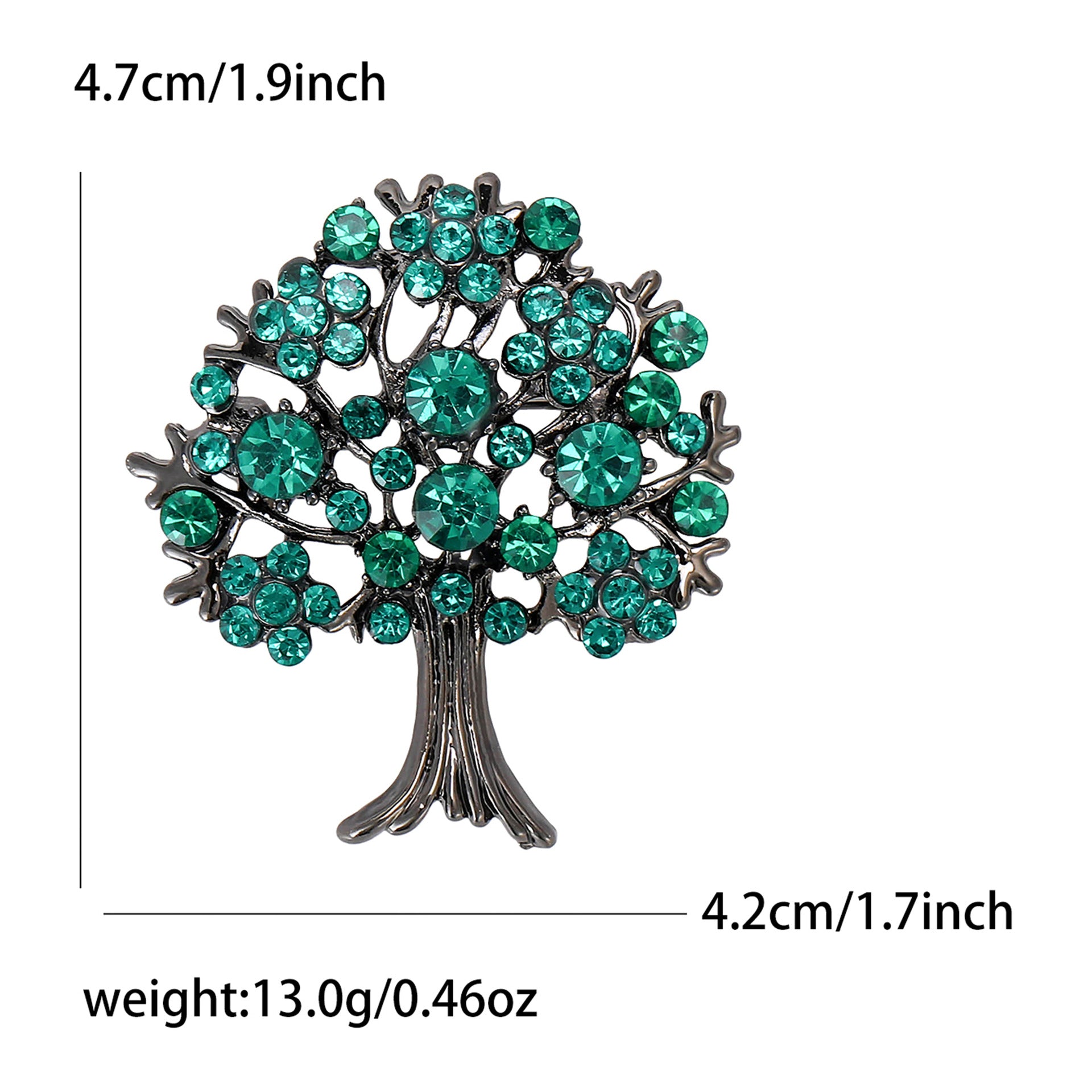 Wholesale Chic Tree Of Life Brooch Pin Alloy Rhinestone Red Women S Fashion Accessory Party Gift Resale