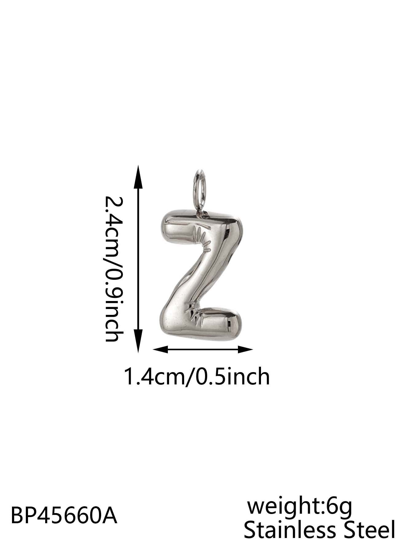 Wholesale Stainless steel bubble 26 letter pendant