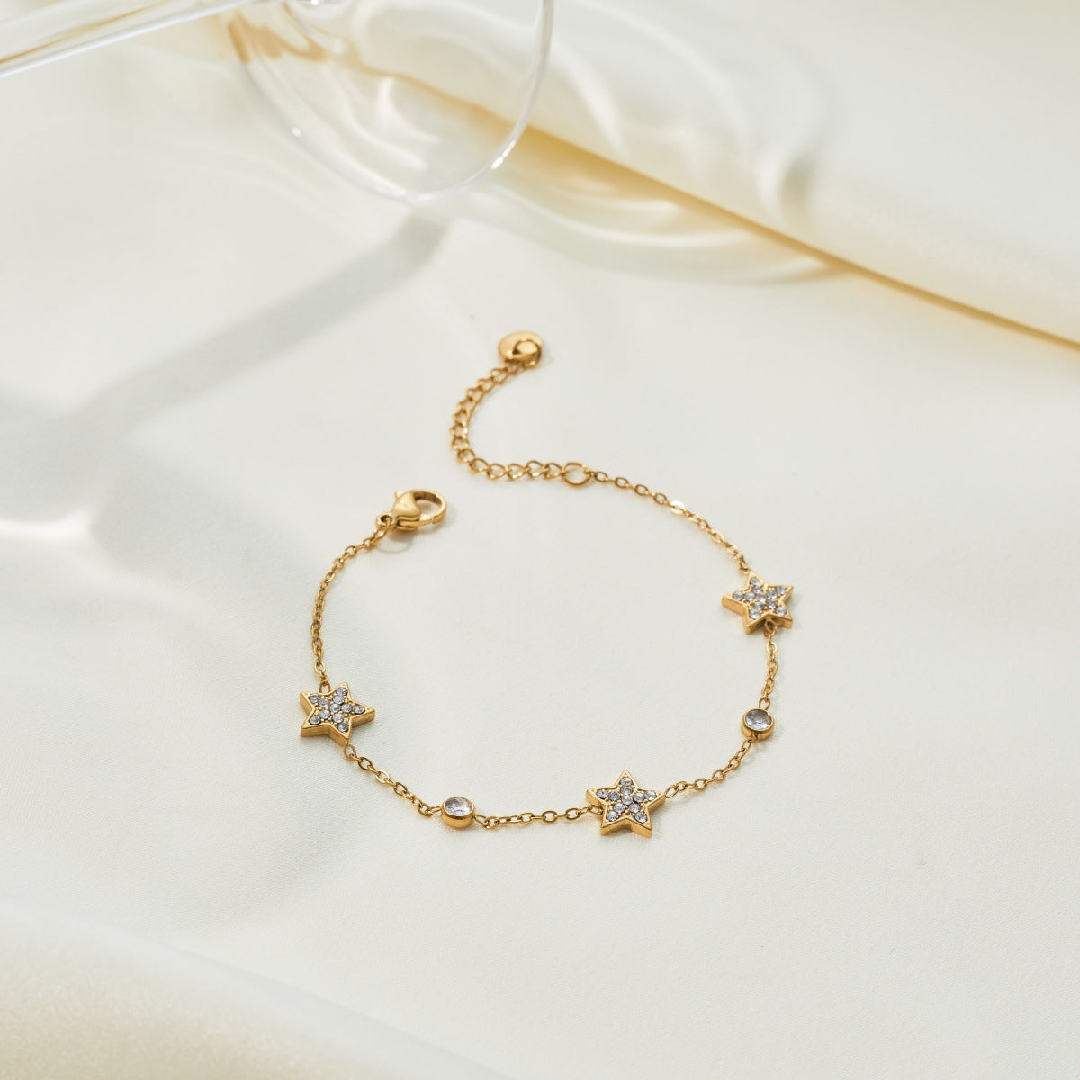 Wholesale Gentle Star Zircon Y-Necklace and Bracelet Set