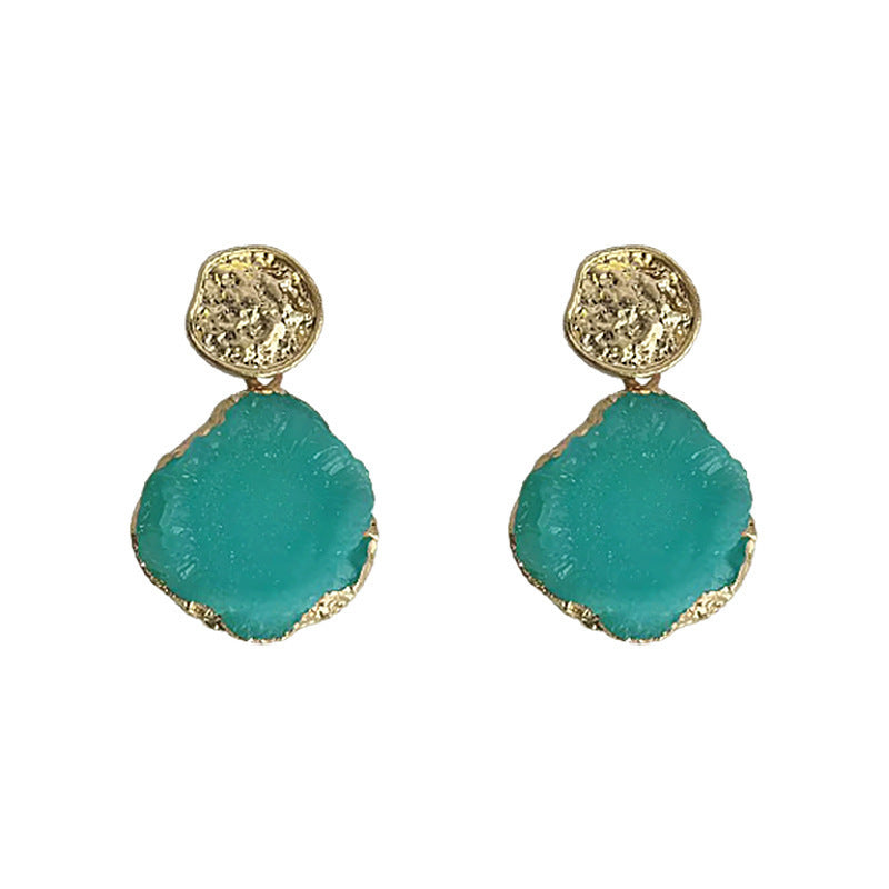 Wholesale  Blue Sizzling Earrings Silver Needle Acrylic Earrings