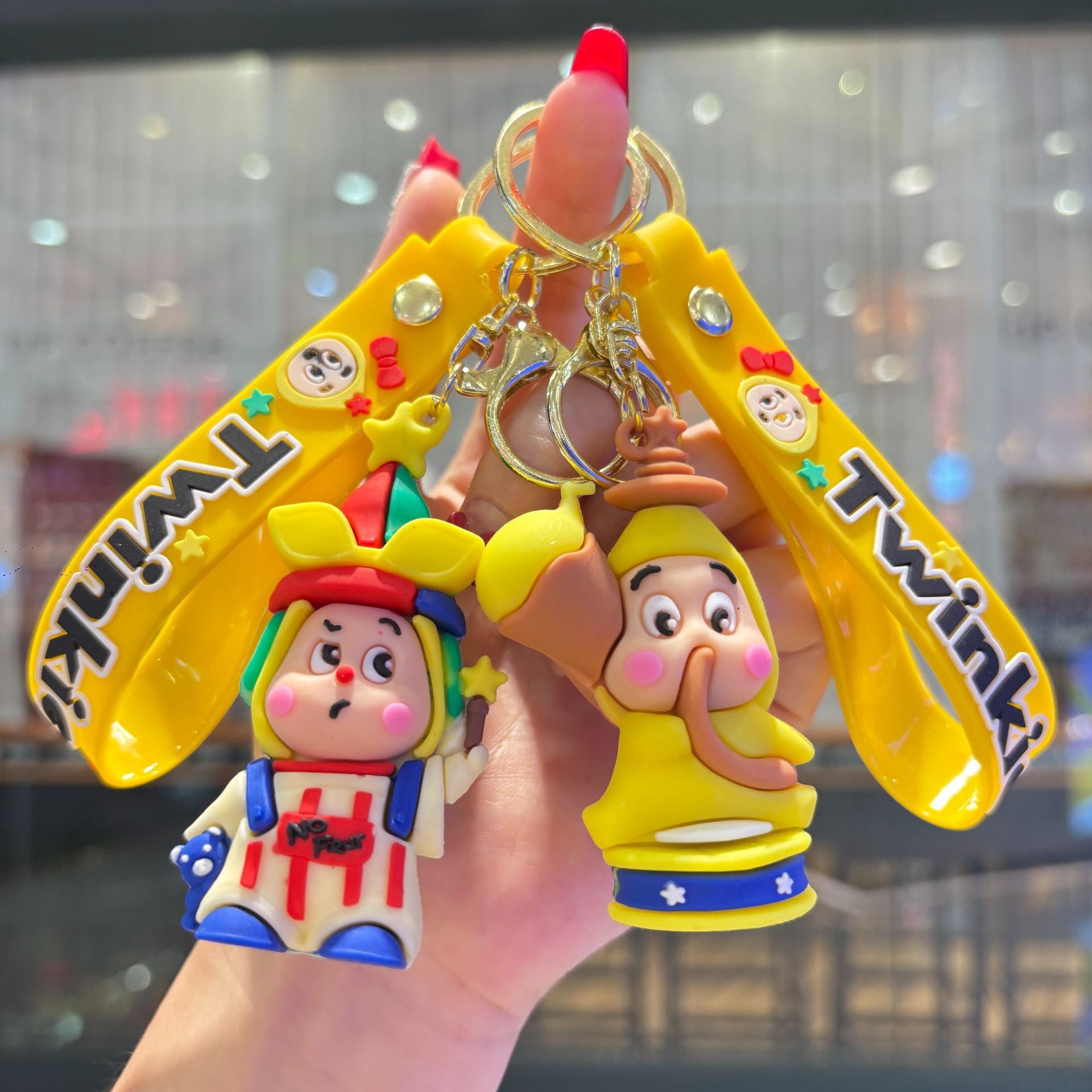 Wholesale PVC Cartoon Star Character Keychain Car Key Bag Charm Gift