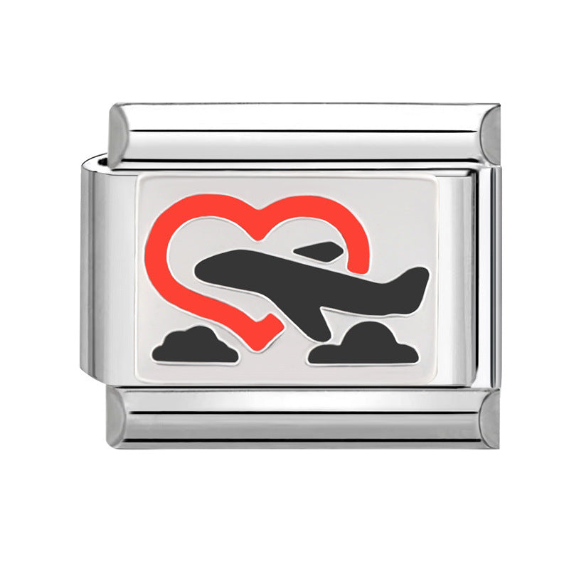 Wholesale Italian Charm Bracelet 9mm DIY Splicing Creative Stainless Steel Composable Bracelet