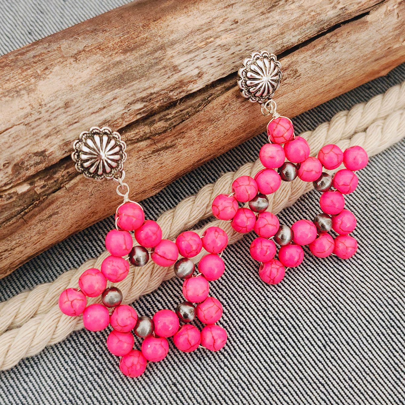 Wholesale Turquoise Star Geometric Earrings Bohemian Style Women S Fashion Accessory For Everyday Wear