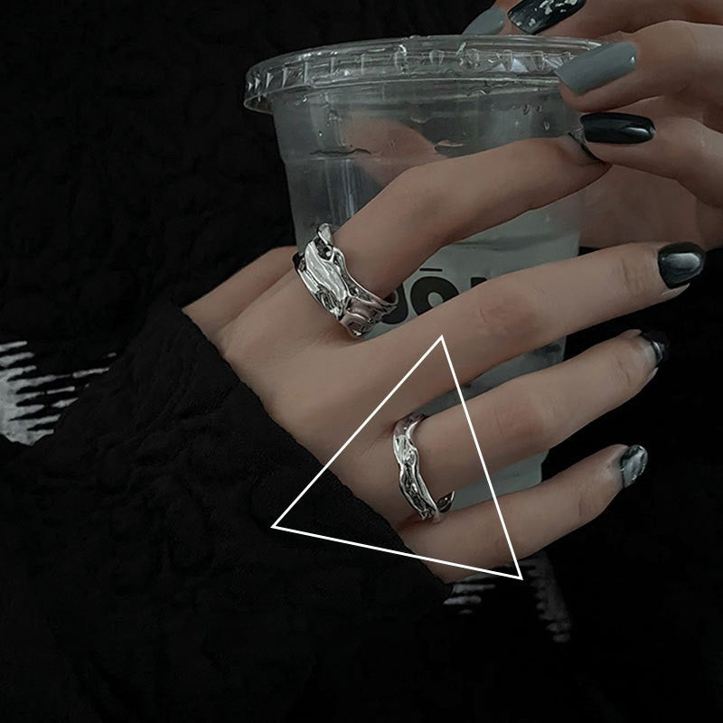 Wholesale Plain Circle Cream Flower Ring Retro Open Adjustable Ring ACC-RS-YaoFeng013