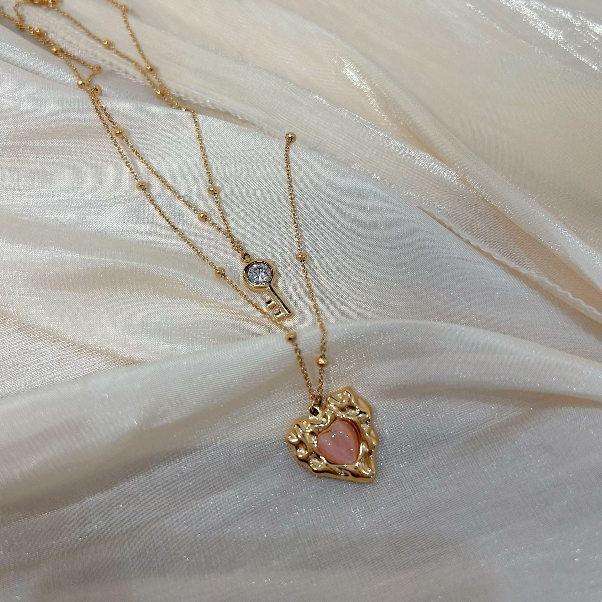 Wholesale Stainless Steel  Irregular Lava Love Necklace Light Luxury Necklace