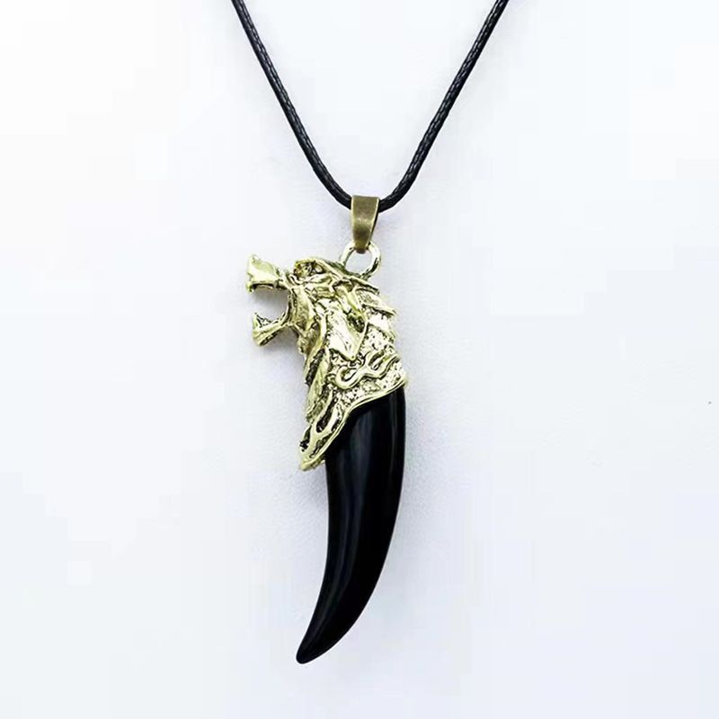 Wholesale wolf tooth pendant  necklace
