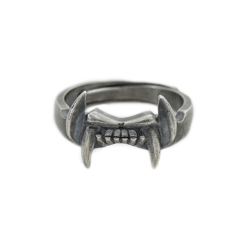 Wholesale Animal Tooth Ring Funny Personality Art Opening Adjustable Ring