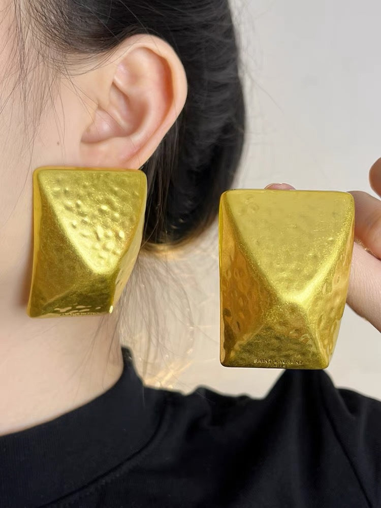 Wholesale  geometric square large earrings