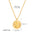 Wholesale  18K gold double-sided flip pendant sun inlaid diamond relief necklace