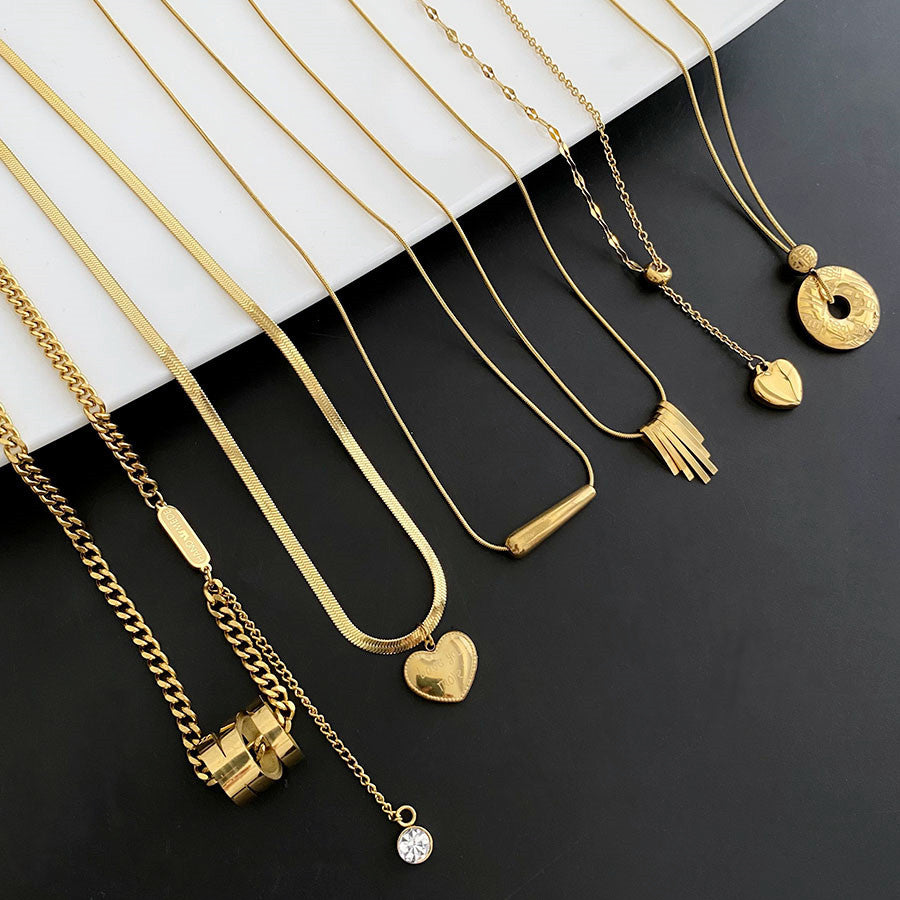 Wholesale Titanium Steel Necklace Rose Necklace ACC-NE-Yuxi016