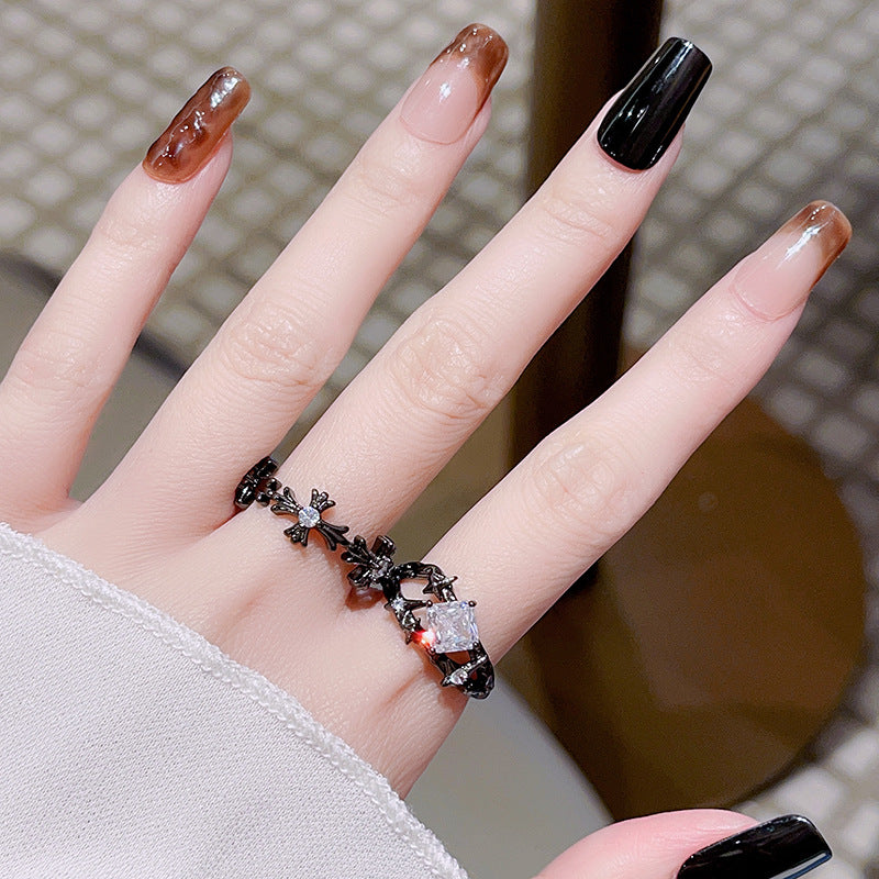 Wholesale Dark Style Vintage Cross Star Rings ACC-RS-JiuHao023