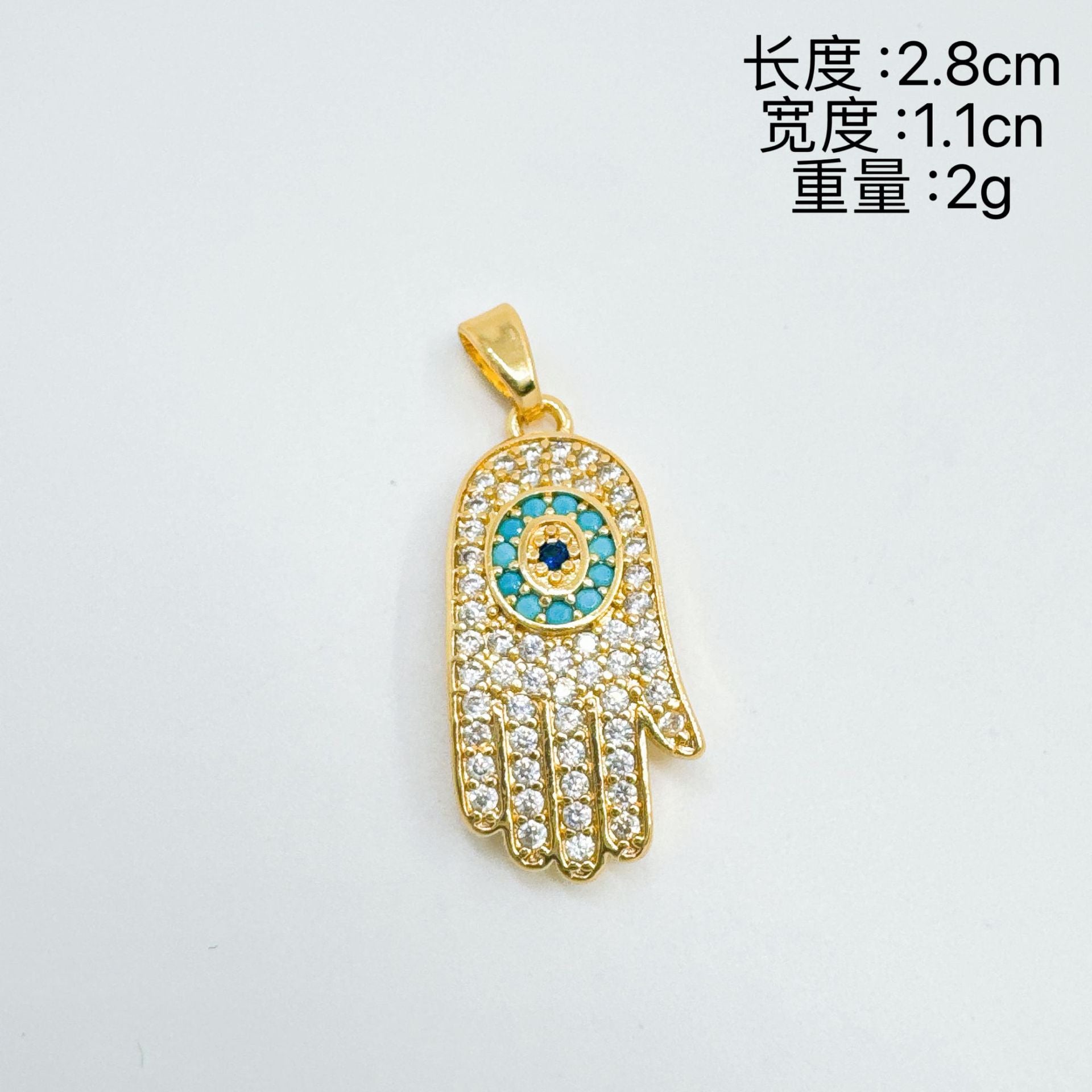 Wholesale Gold Plated Copper Evil Eye Necklace Pendant,  Sweet Cool Style Fashion Accessory for Resale