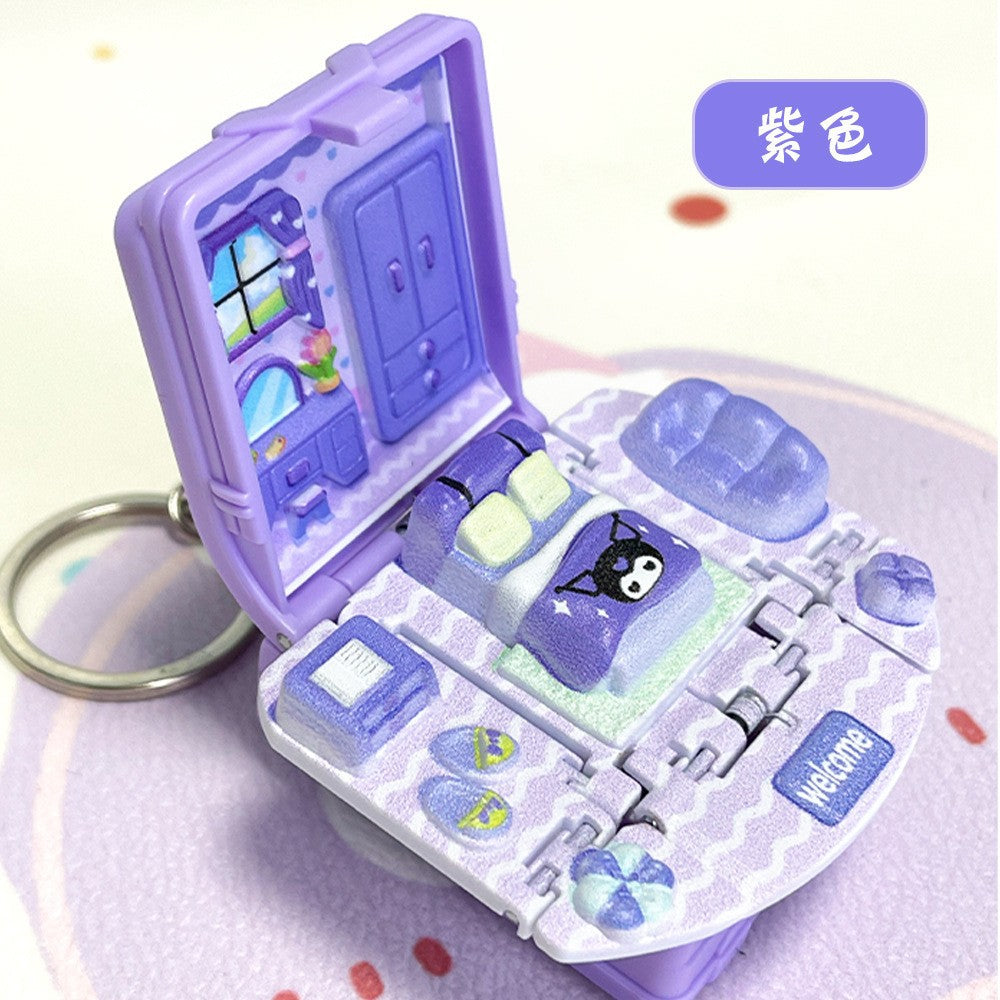 Wholesale 3D Stereo Dinosaur Foldableing Bomb Book Mini Keychain