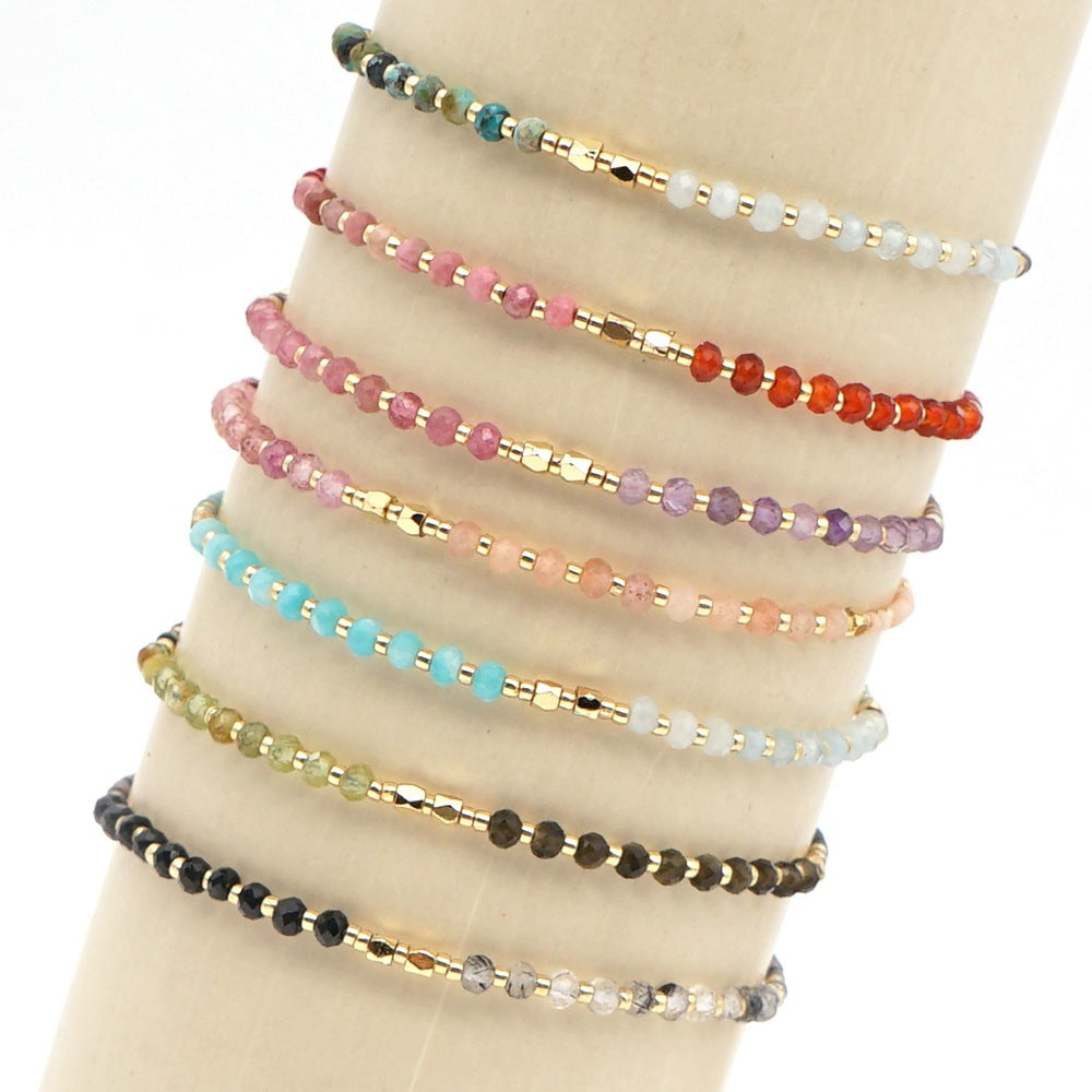 Wholesale Rice Beads Handwoven Gold Beads Semi-precious Stone Bracelet Beaded Bracelets ACC-BT-GWL005