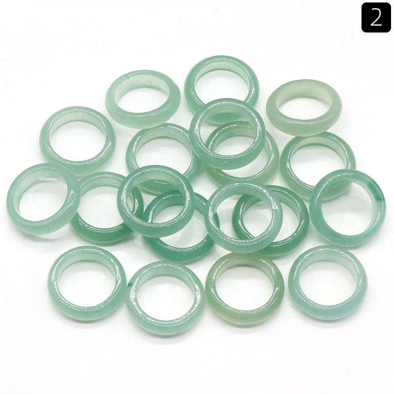 Wholesale 10pcs Natural Crystal Agate Stone Rings ACC-RS-KeSuo001