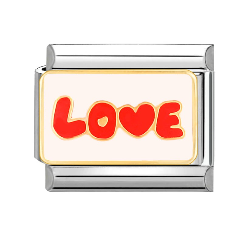 Wholesale Italian Charm Bracelet 9mm DIY Splicing Mother's Day Series Stainless Steel Composable Bracelet