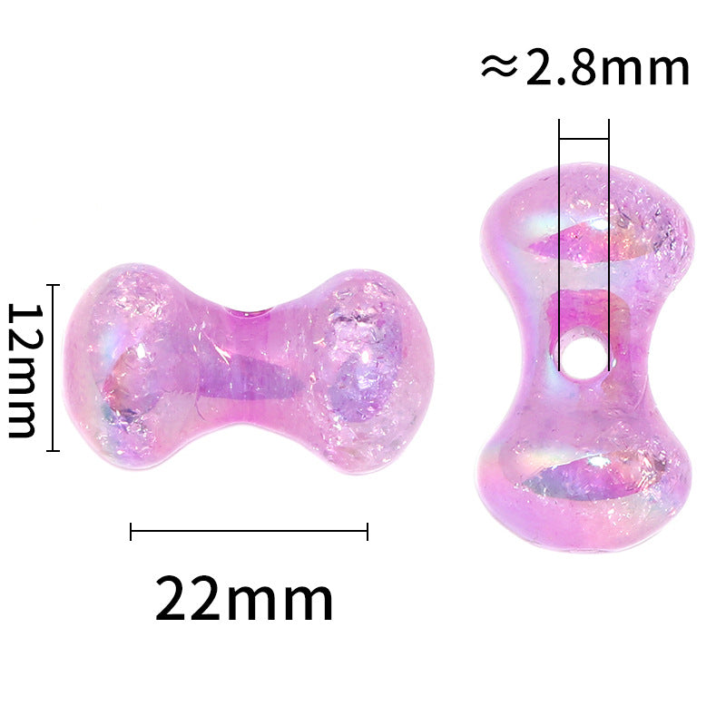 Wholesale 100pcs Acrylic Transparent Colored Puppy Bone Beads DIY Accessories ACC-BDS-BLG073