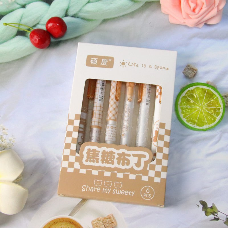 Wholesale 6pcs/set press pen  press gel pen