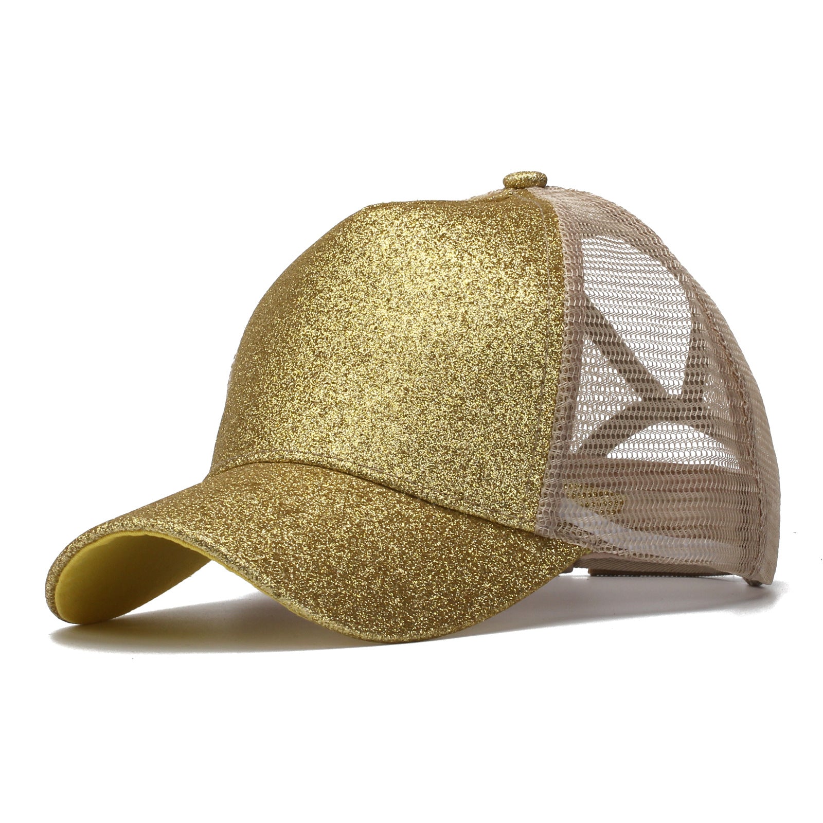 Wholesale Ponytail Cap Glitter Baseball Net Cap Peaked Cap ACC-HT-JingHong003