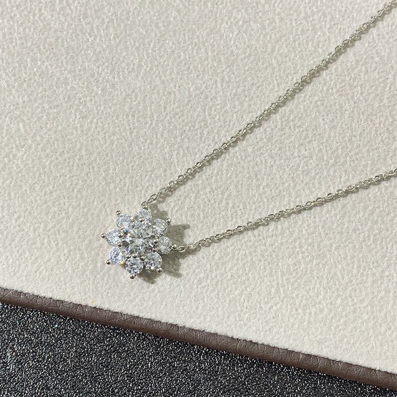 Wholesale Sunflower diamond pendant necklace